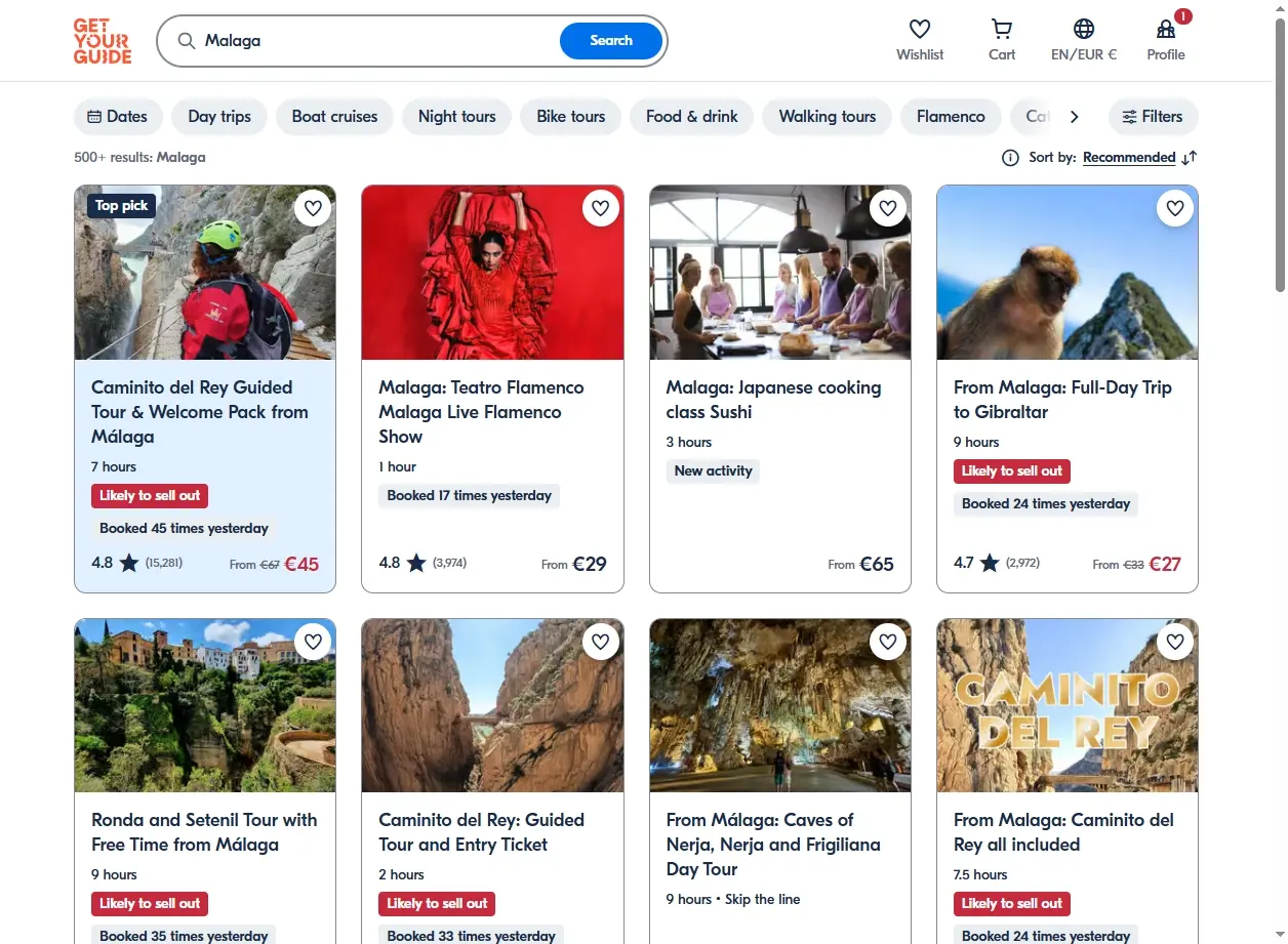 Activités et Excursions à Malaga
