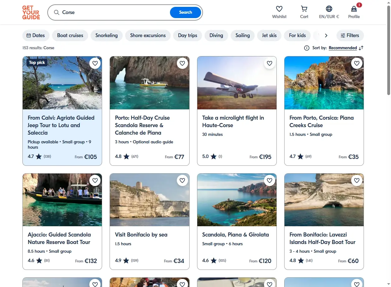 Excursions en bateau et activités nautiques en Corse