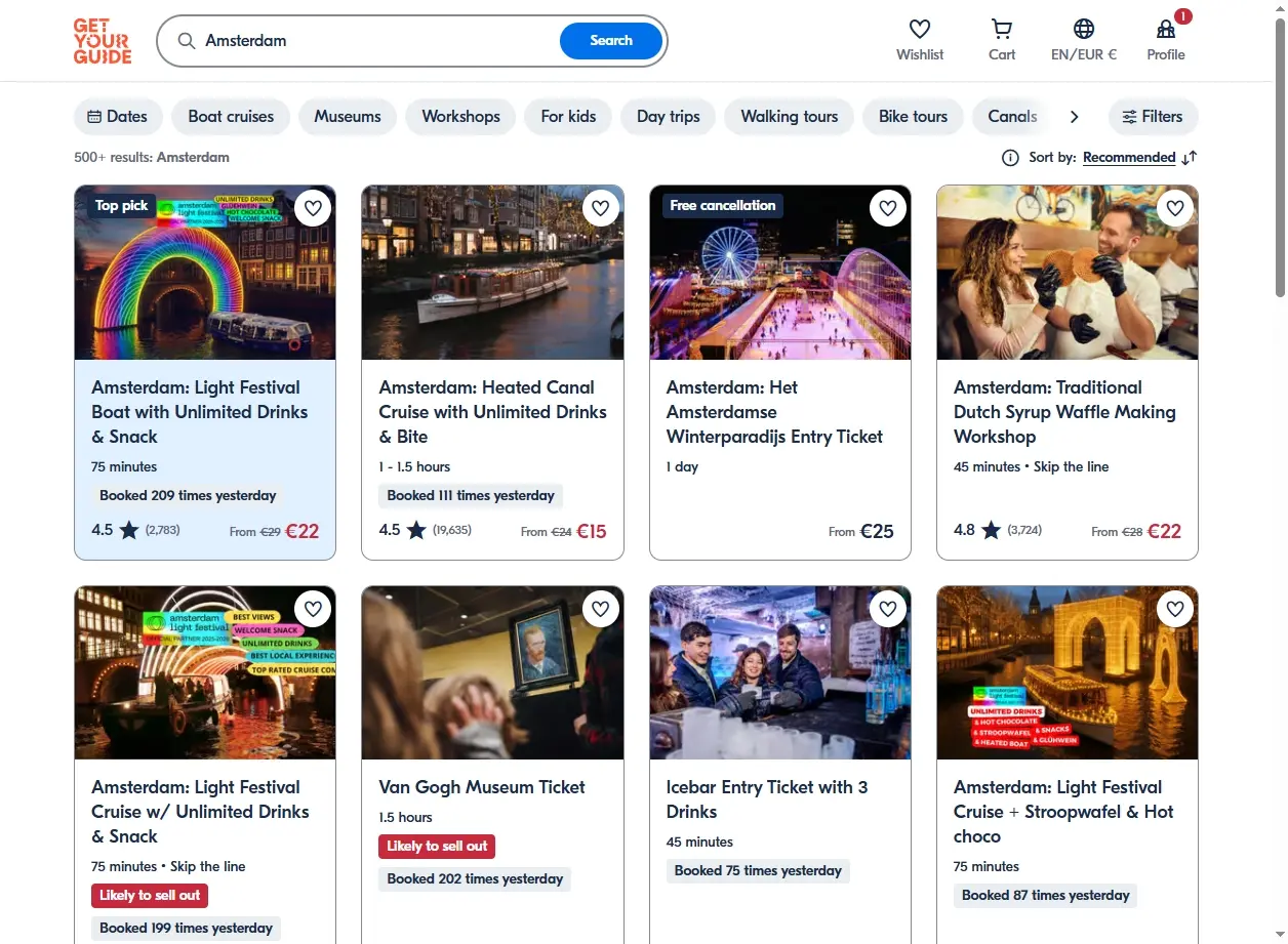 Activités et excursions à Amsterdam