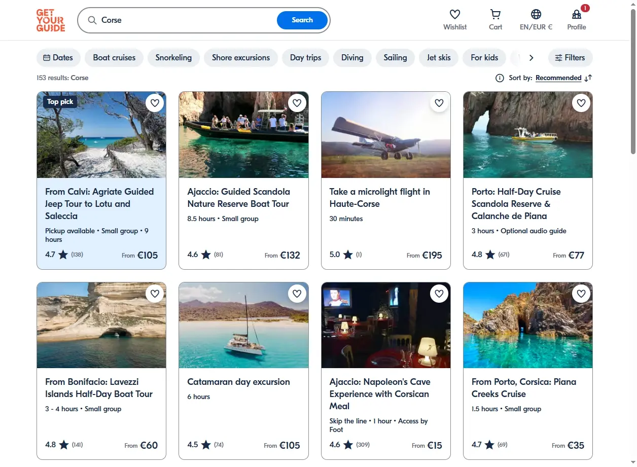 Activités et Excursions en Corse