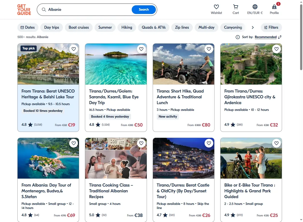 Activités et excursions en Albanie