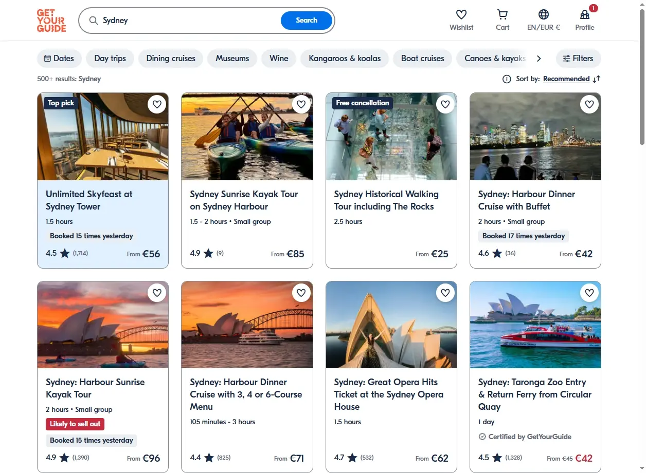Activités et excursions à Sydney