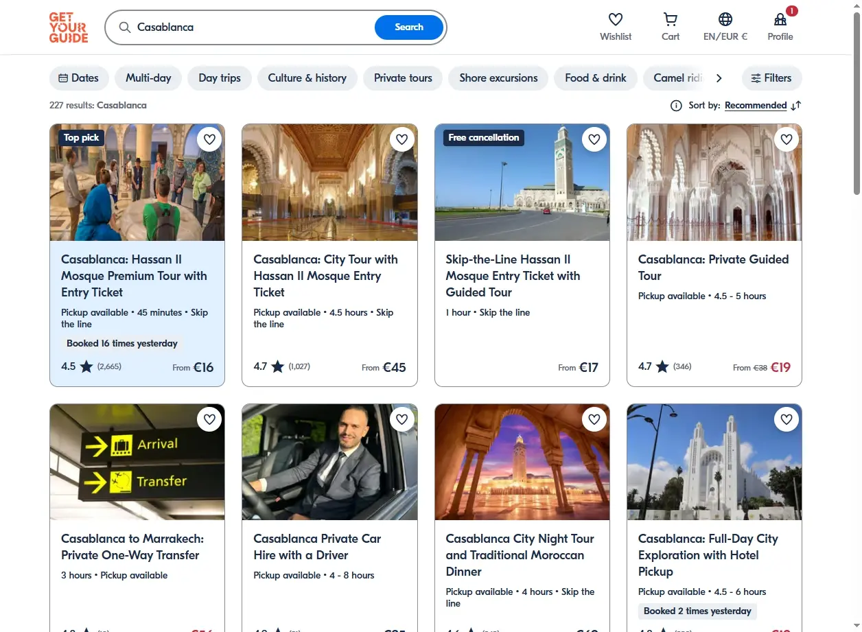 Activités et Excursions à Casablanca
