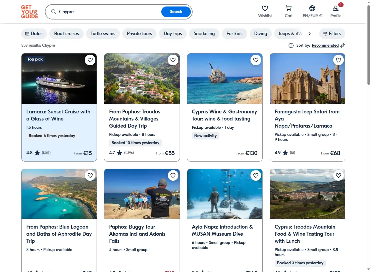 Activités et excursions à Chypre : Tours, plongée et ruines antiques
