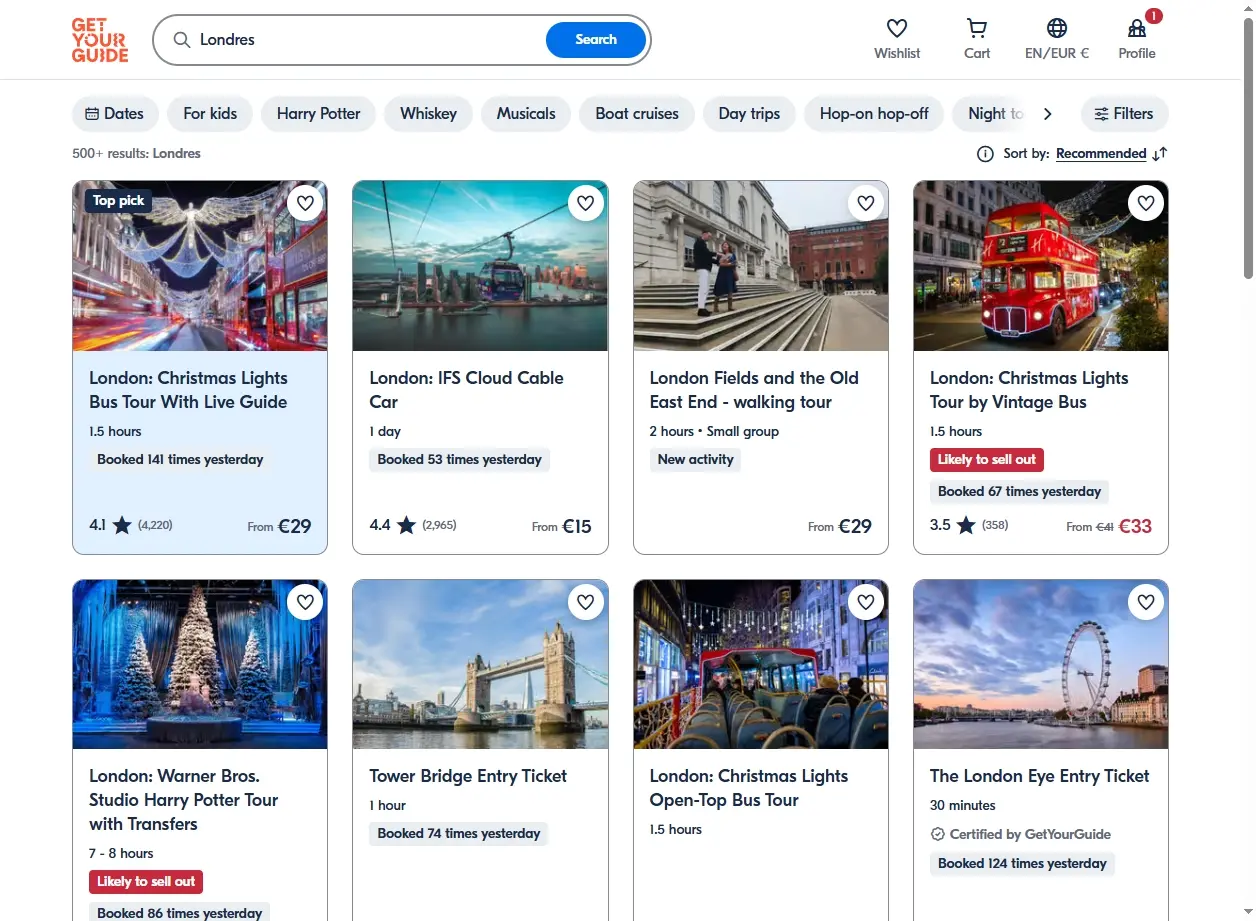 Activités et Tours à Londres