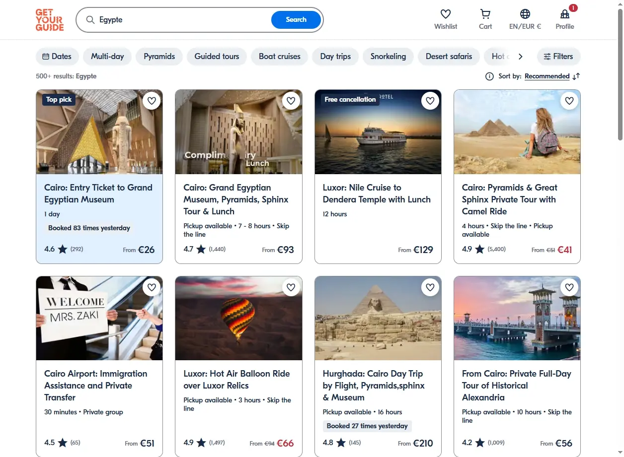 Activités et Excursions en Égypte : Visite de Pyramides, Croisière sur le Nil.