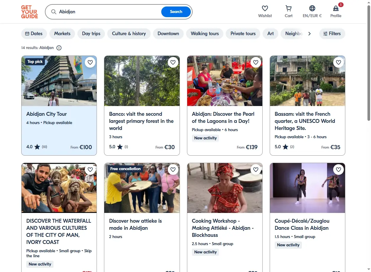 Activités culturelles et excursions à Abidjan