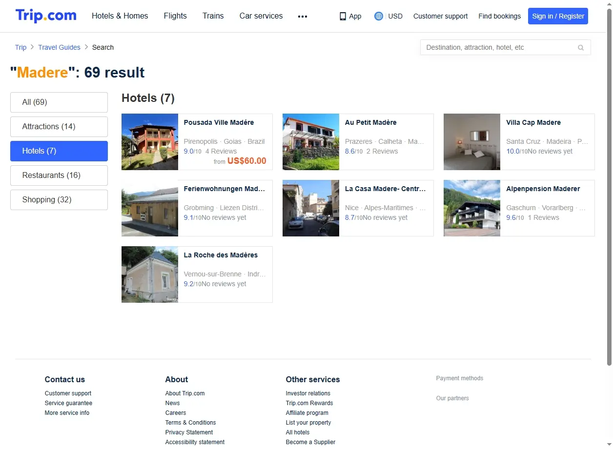 Sélection d'hôtels et d'hébergements à Madère