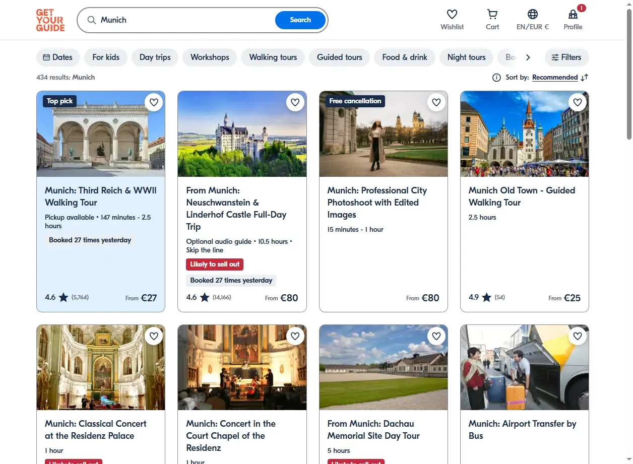 Activités et excursions guidées à Munich