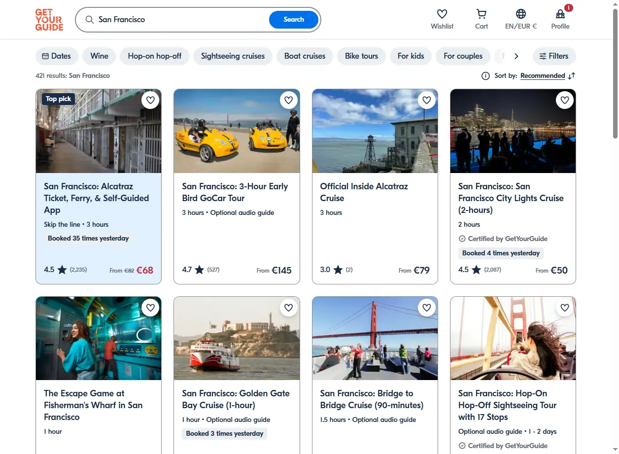 Activités et excursions à San Francisco