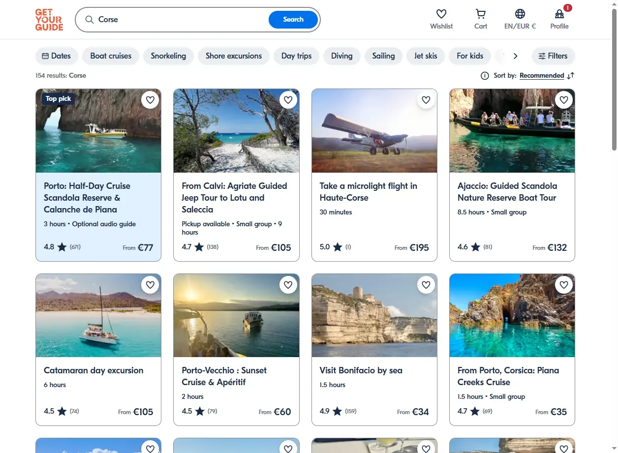 Activités et excursions en Corse