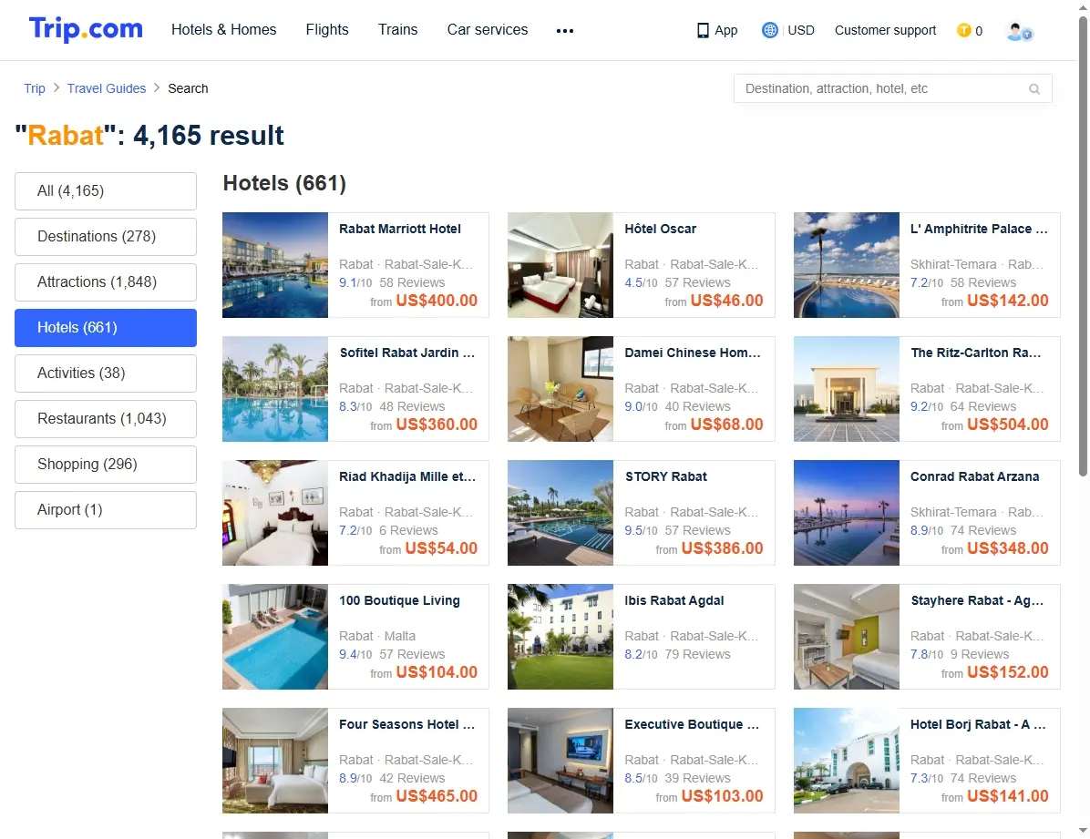 Photo d'un hôtel moderne à Rabat