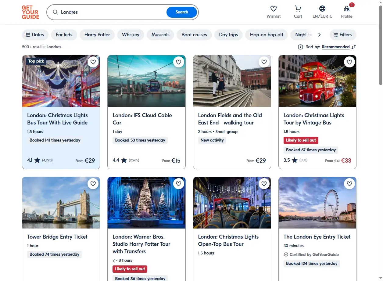 Activités et Tours à Londres