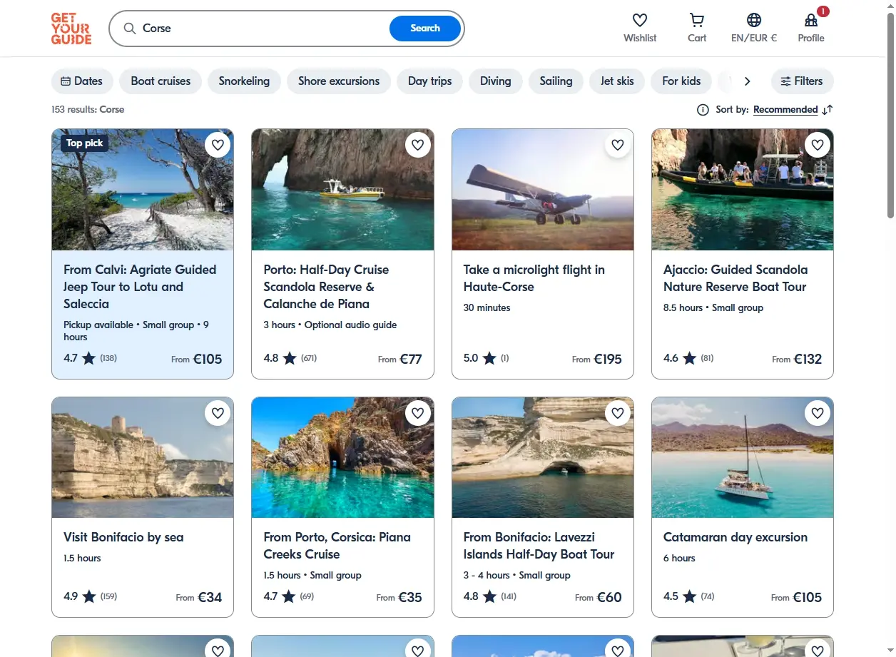 Activités touristiques en Corse : plongée, randonnée, visite de villes