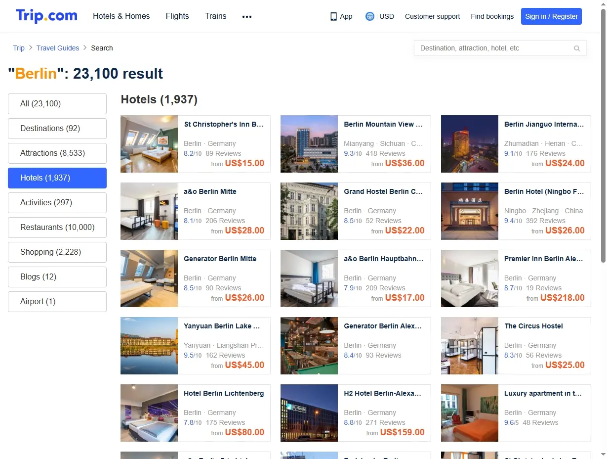 Sélection d'hôtels à Berlin pour votre vol Paris Berlin