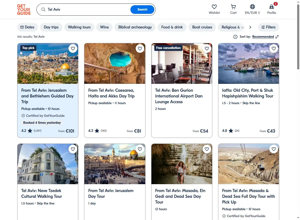 Activités et Tours à Tel Aviv