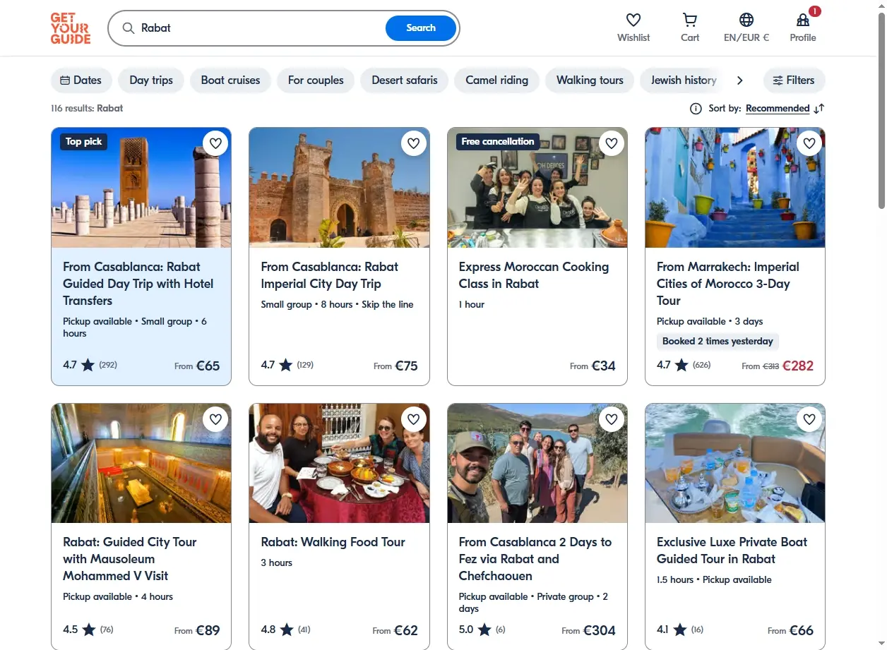 Activités culturelles et visites guidées à Rabat
