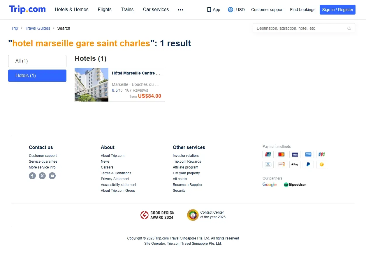 Offres spéciales pour hotel marseille gare saint charles