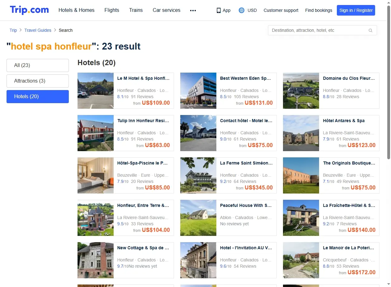 Offres spéciales pour hotels spa à Honfleur