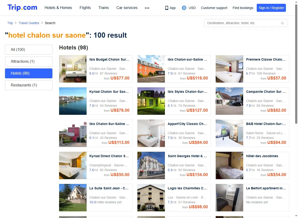 Offres spéciales pour hotels chalon sur saone